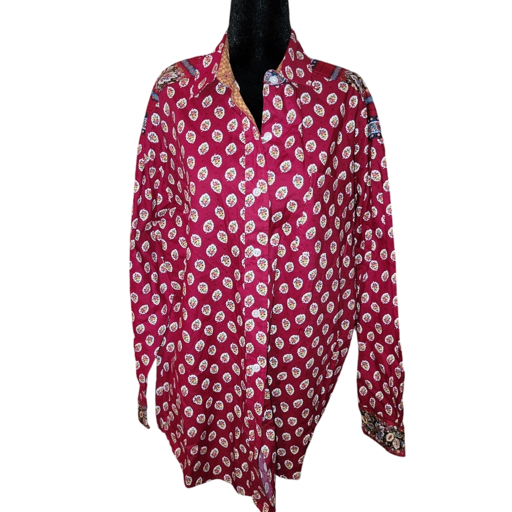 VTG NWT Vera Bradley Designs Button-Front Shirt Size L